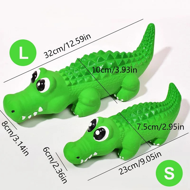 Dog Chew Toy Latex Crocodile Pet Squeaky Toys For Small Medium Dogs Interactive Teeth Cleaning Dog Sounding Toy Pet Supplies