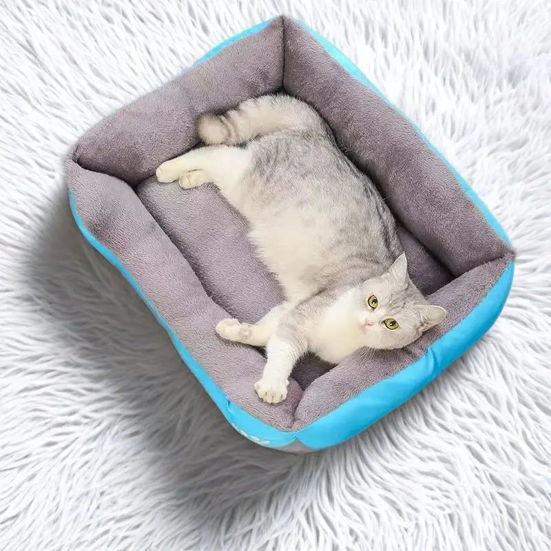 Large Pet House Dog Bed Cat Mat Long Plush Deep Sleeping Warm Soft Small Dog Cushion Calm Beds for Puppy Chihuahua