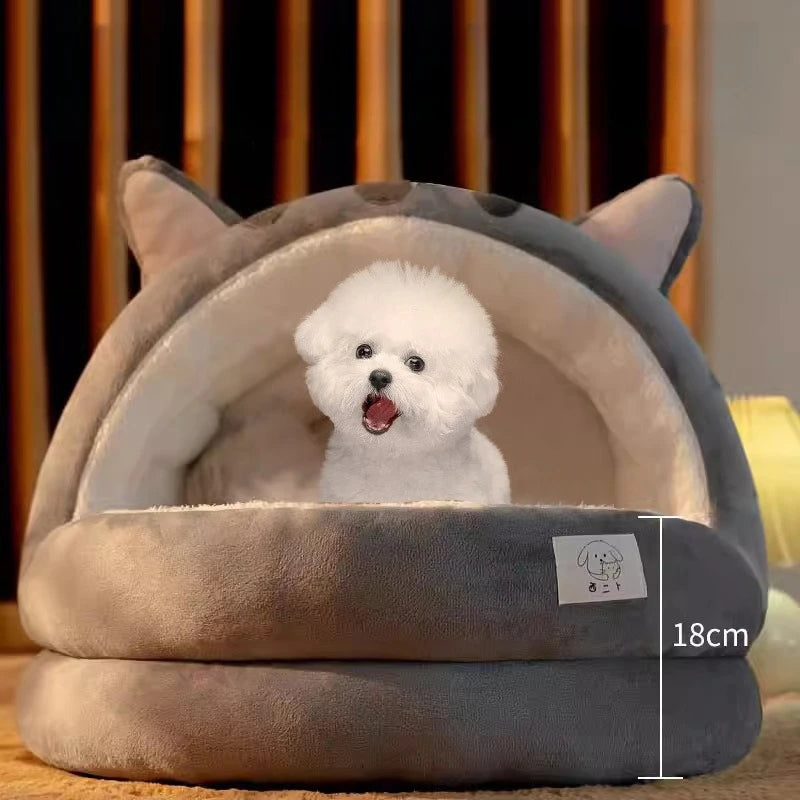 New Cute Mongolian Yurt Pet Nest Home Pet Supplies Semi Closed Panda Nest Fun Cat Playful Autumn and Winter Warm Dog Nest