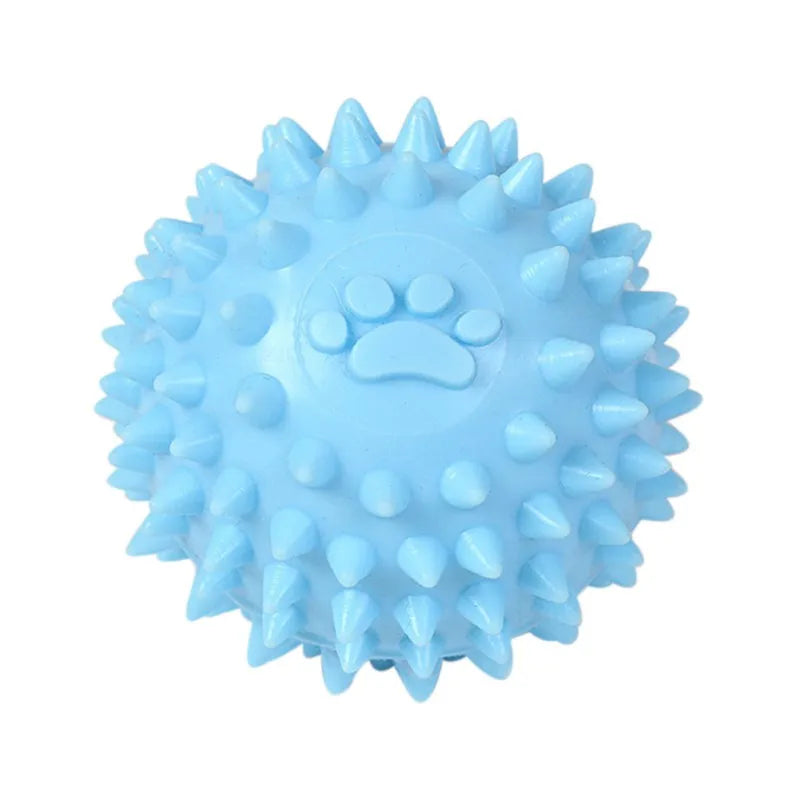 Dog Chewing Toy Interactive Rubber Ball for Small Large Dog Cat Pet Tooth Cleaning Indestructible Footprint Ball Pet Accessories