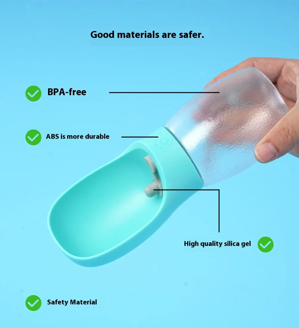 Portable Dog Cat Water Bottle Outdoor Leak Proof Travel Water Dispenser Lightweight Pets Drinking Supply for Hiking Walking