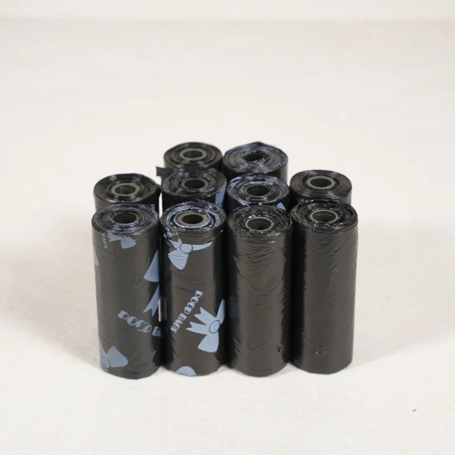 120 Count Extra Thick Leakproof Poop Bags - Vibrant Pink & Purple Designs, High-Quality Polyethylene Trash Bags for Dogs